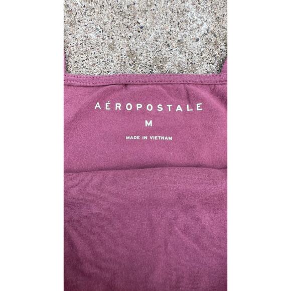 Aeropostale Blouse Women Size Medium Mauve Square Neck Sleeveless Tank Top - Picture 3 of 5